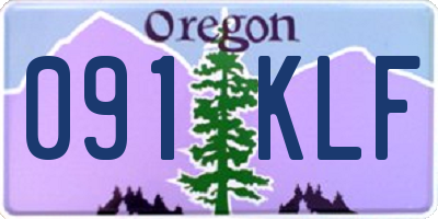 OR license plate 091KLF