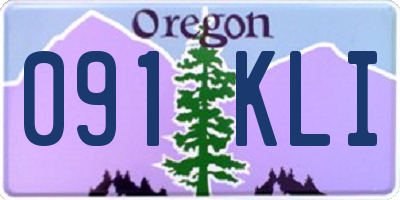 OR license plate 091KLI