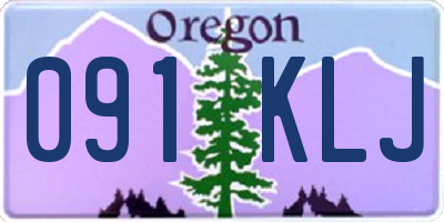 OR license plate 091KLJ