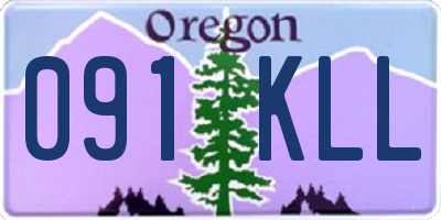 OR license plate 091KLL
