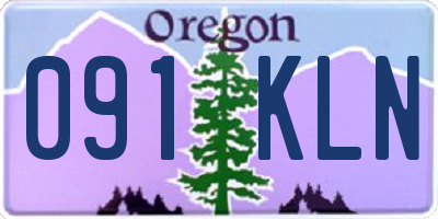OR license plate 091KLN
