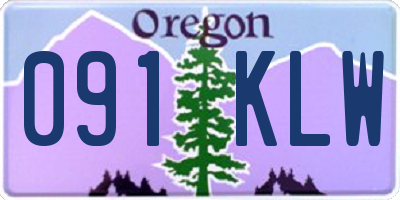 OR license plate 091KLW