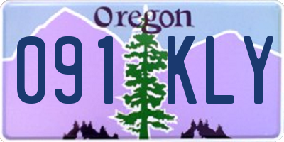 OR license plate 091KLY