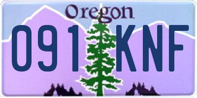OR license plate 091KNF