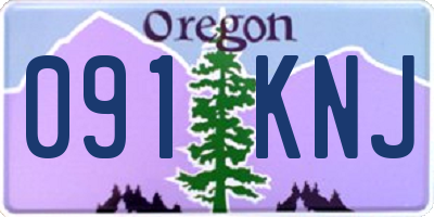OR license plate 091KNJ