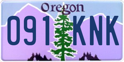OR license plate 091KNK