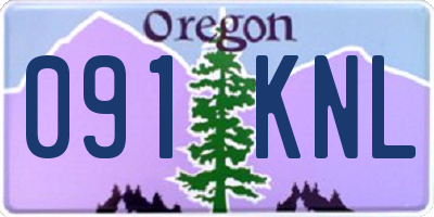 OR license plate 091KNL