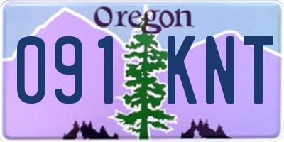 OR license plate 091KNT