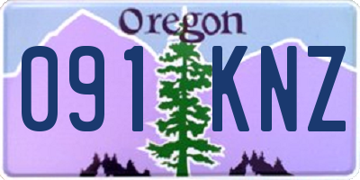 OR license plate 091KNZ
