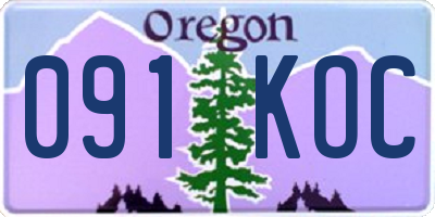 OR license plate 091KOC