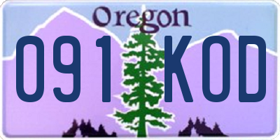 OR license plate 091KOD