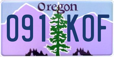 OR license plate 091KOF