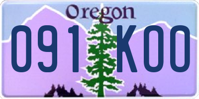 OR license plate 091KOO