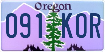 OR license plate 091KOR