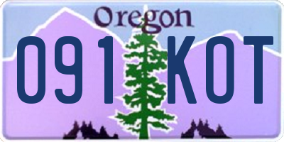 OR license plate 091KOT