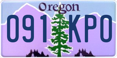 OR license plate 091KPO