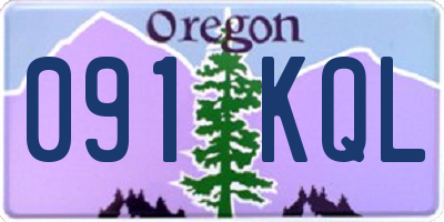 OR license plate 091KQL