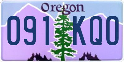 OR license plate 091KQO