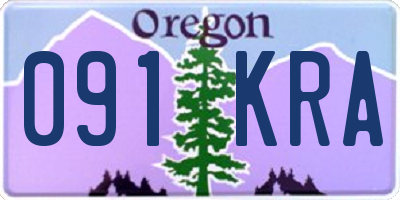 OR license plate 091KRA