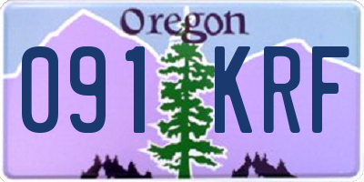 OR license plate 091KRF