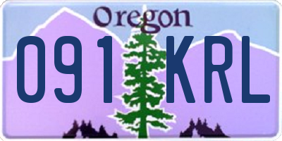 OR license plate 091KRL