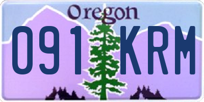 OR license plate 091KRM