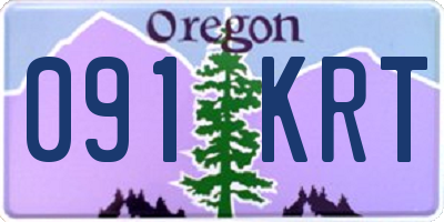 OR license plate 091KRT