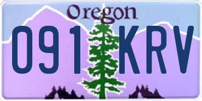 OR license plate 091KRV