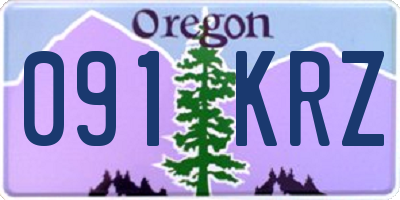 OR license plate 091KRZ
