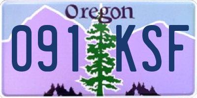 OR license plate 091KSF