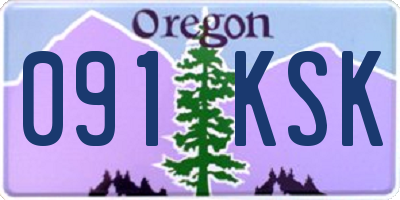 OR license plate 091KSK