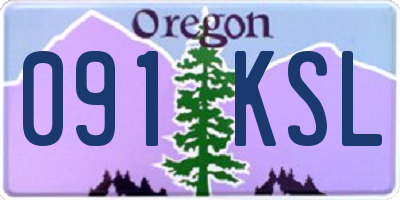OR license plate 091KSL