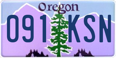 OR license plate 091KSN