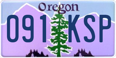 OR license plate 091KSP