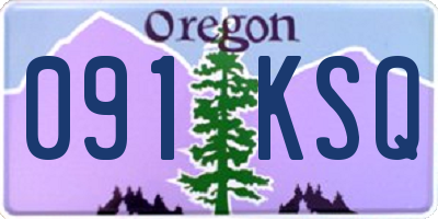 OR license plate 091KSQ