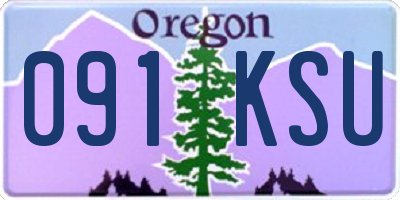 OR license plate 091KSU