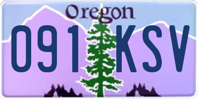 OR license plate 091KSV