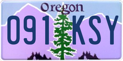 OR license plate 091KSY