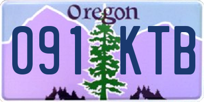 OR license plate 091KTB