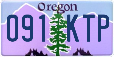 OR license plate 091KTP