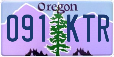 OR license plate 091KTR