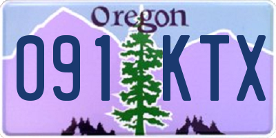 OR license plate 091KTX