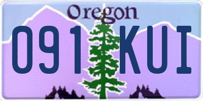 OR license plate 091KUI