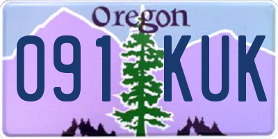 OR license plate 091KUK