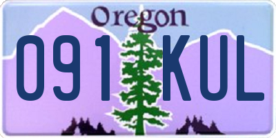 OR license plate 091KUL