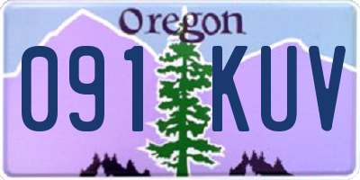 OR license plate 091KUV