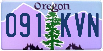 OR license plate 091KVN