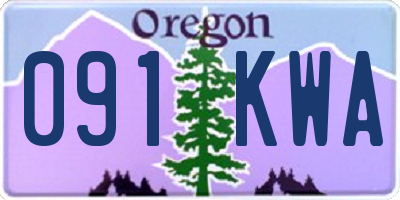 OR license plate 091KWA