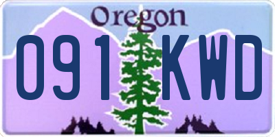 OR license plate 091KWD