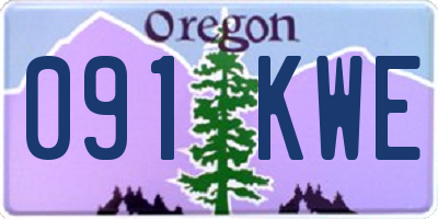 OR license plate 091KWE